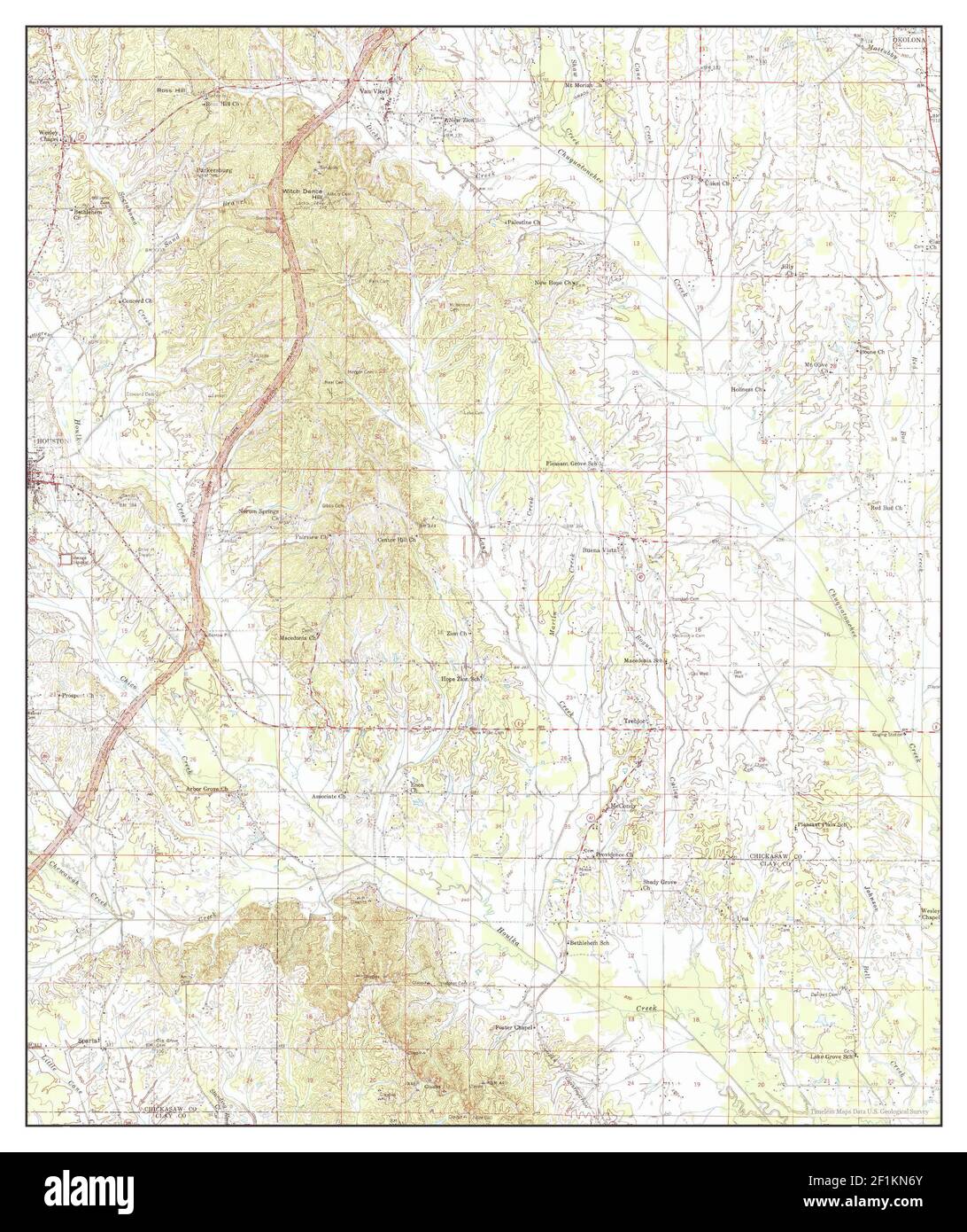 Van Vleet, Mississippi, map 1959, 162500, United States of America by
