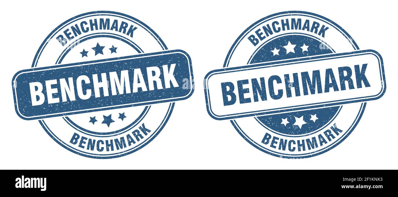 benchmark stamp. benchmark sign. round grunge label Stock Vector