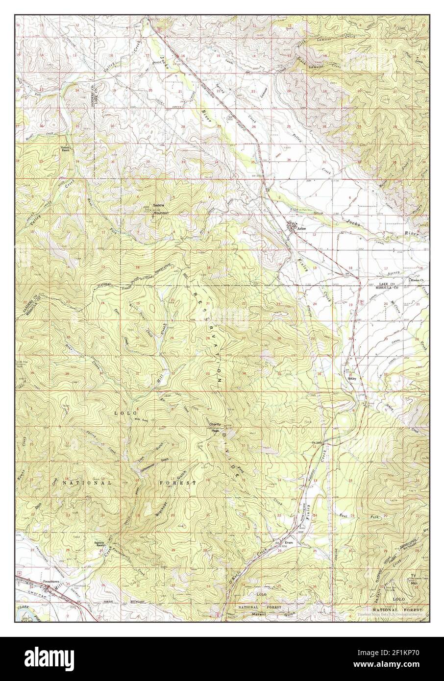 Map of arlee montana hires stock photography and images Alamy