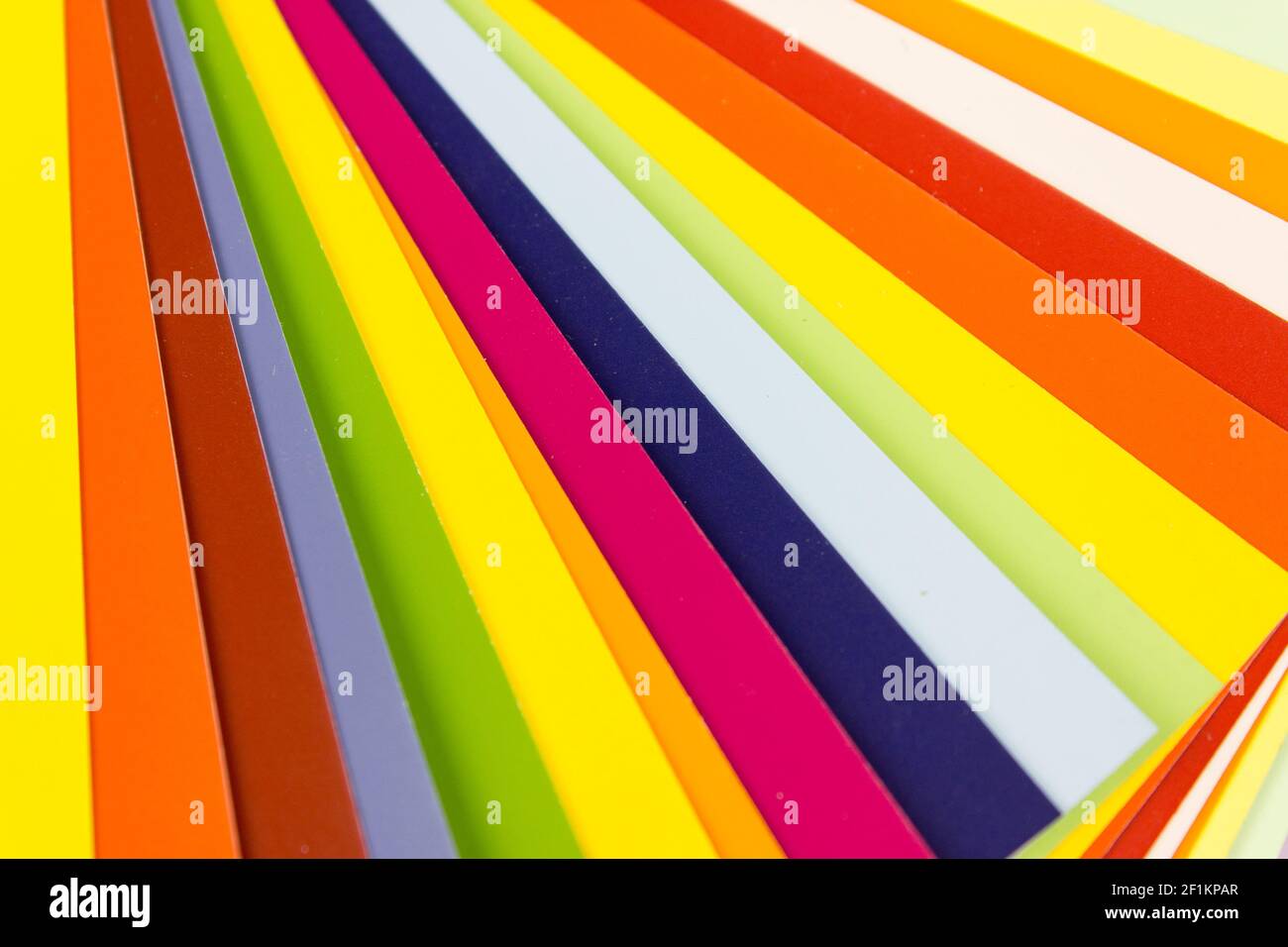 Colour guide in stripes, multicolor background. Color card palette Stock Photo