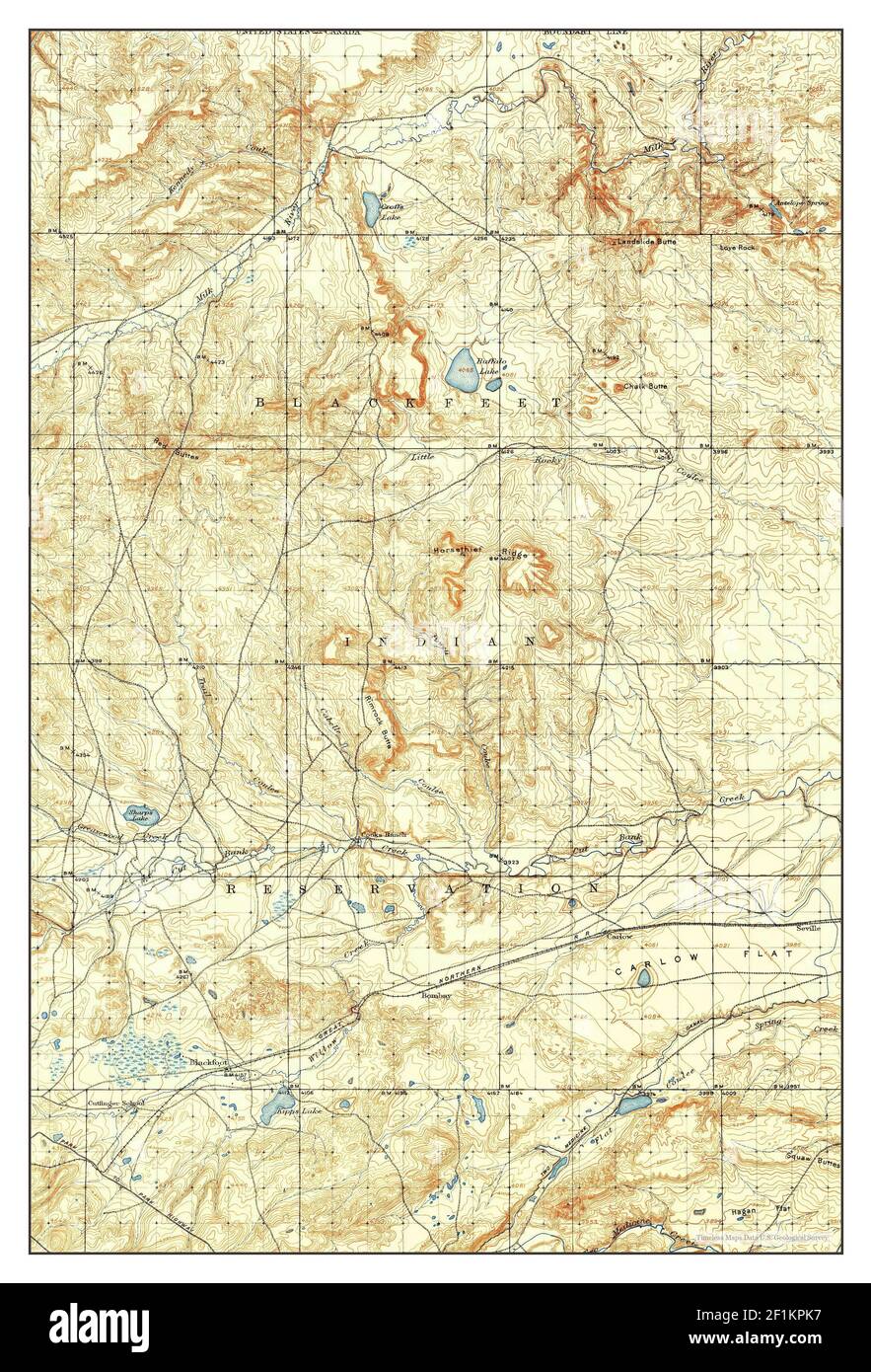 Blackfoot, Montana, map 1911, 1125000, United States of America by