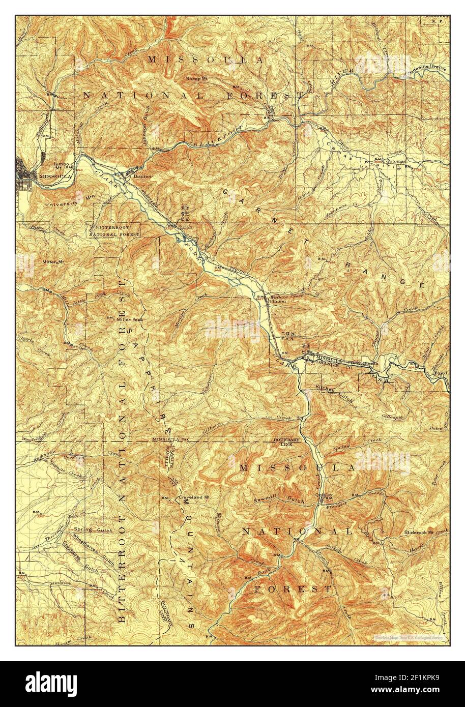 Map of bonner montana Cut Out Stock Images & Pictures Alamy