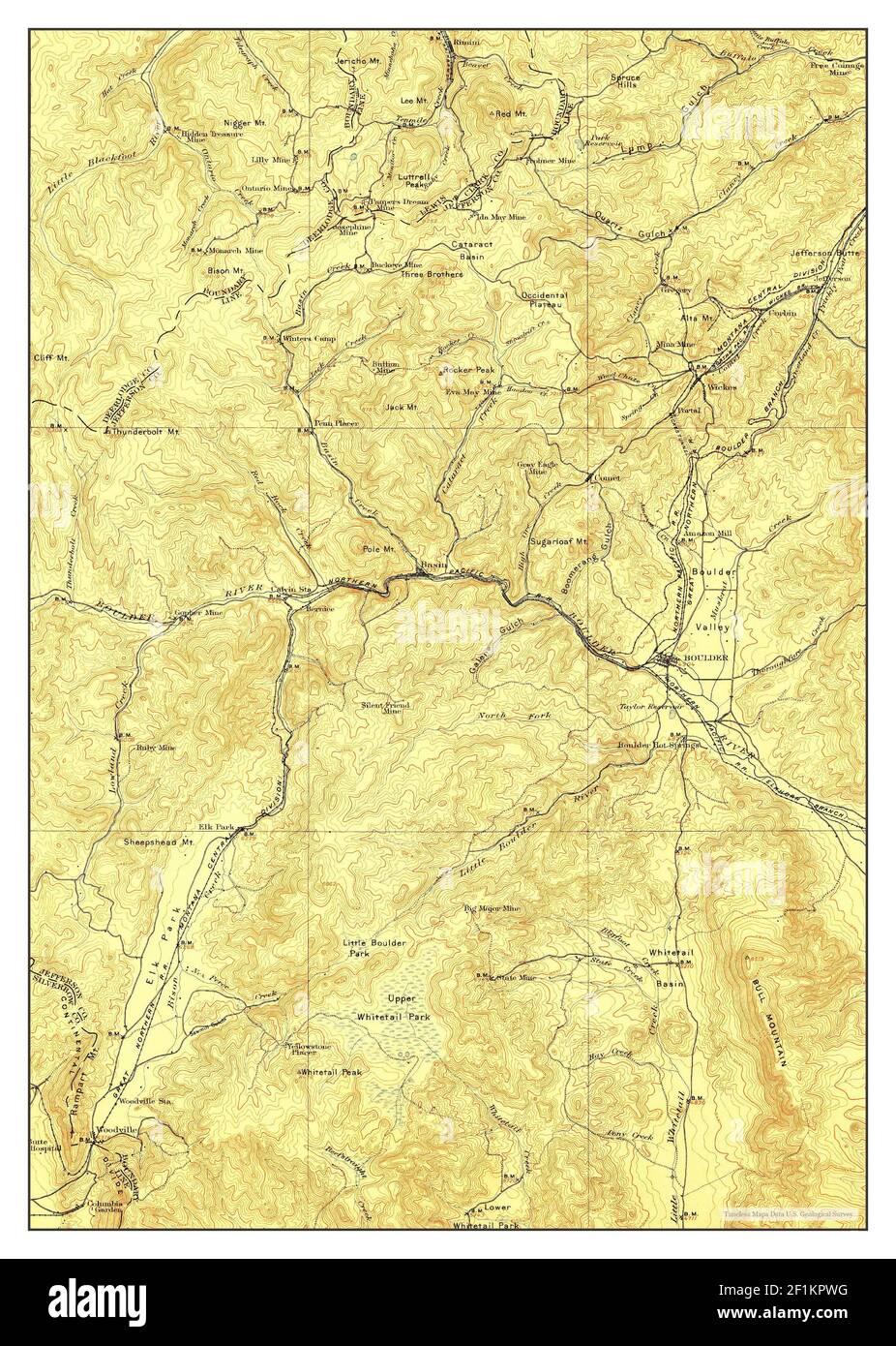 Boulder, Montana, map 1899, 1125000, United States of America by
