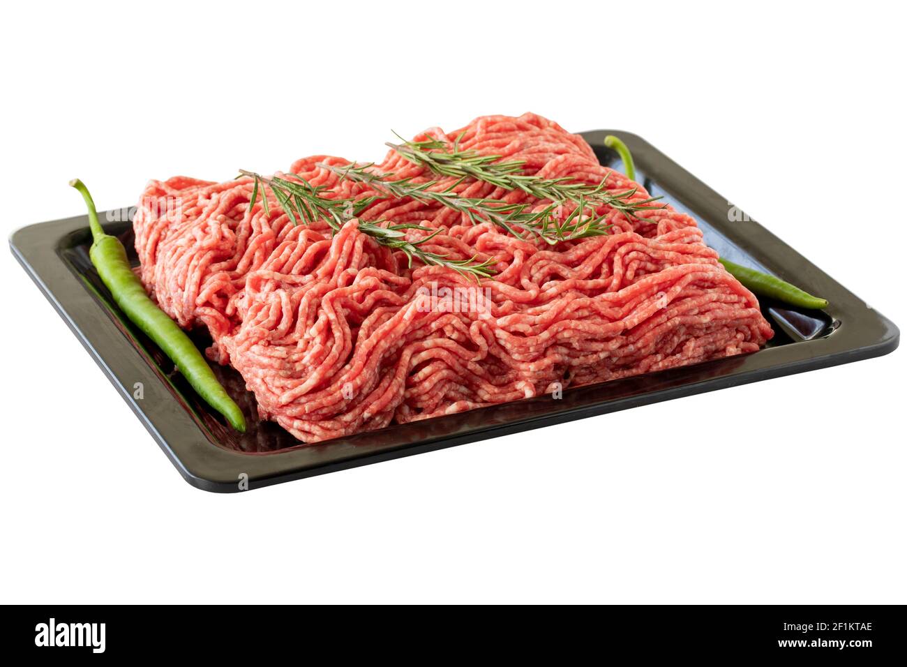 Raw Ground Beef in Fat isolated on white background Stock Photo Alamy