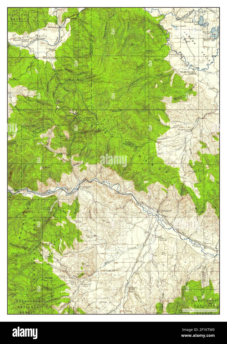 Drummond, Montana, map 1919, 1125000, United States of America by