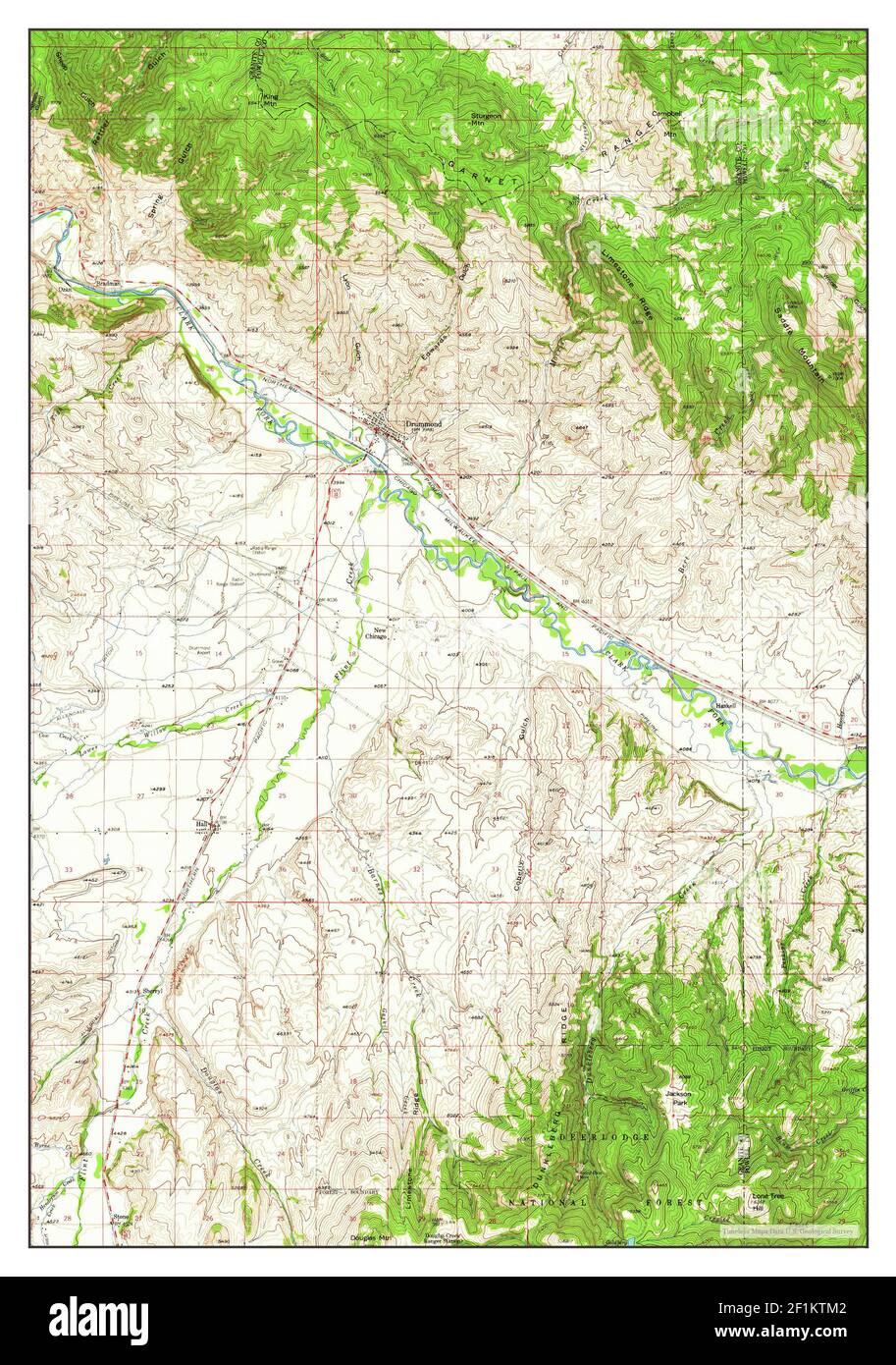 Drummond, Montana, map 1958, 162500, United States of America by