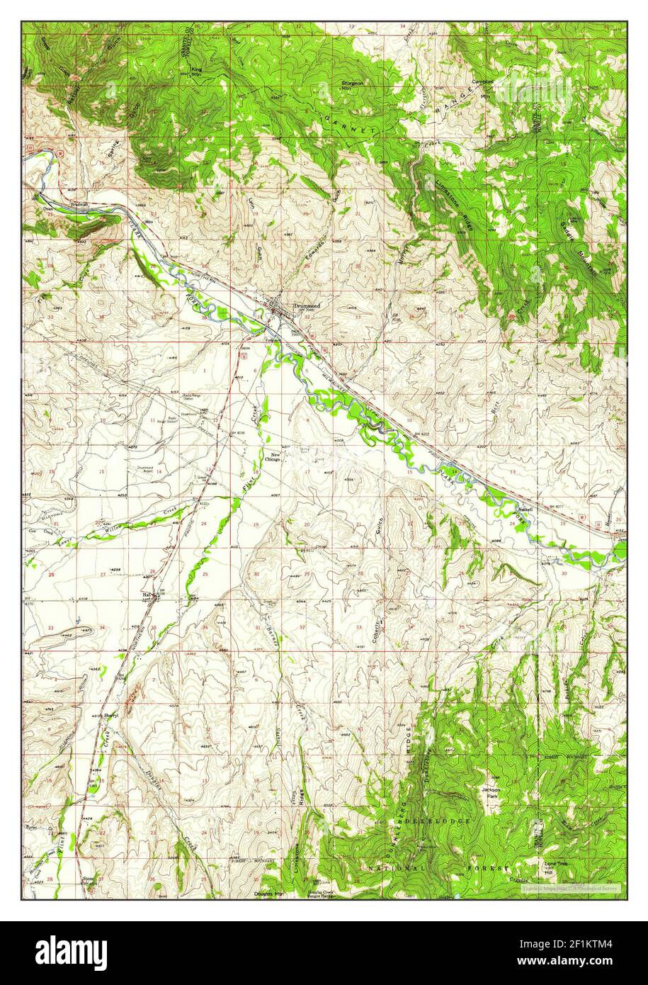 Drummond, Montana, map 1958, 1:62500, United States of America by ...