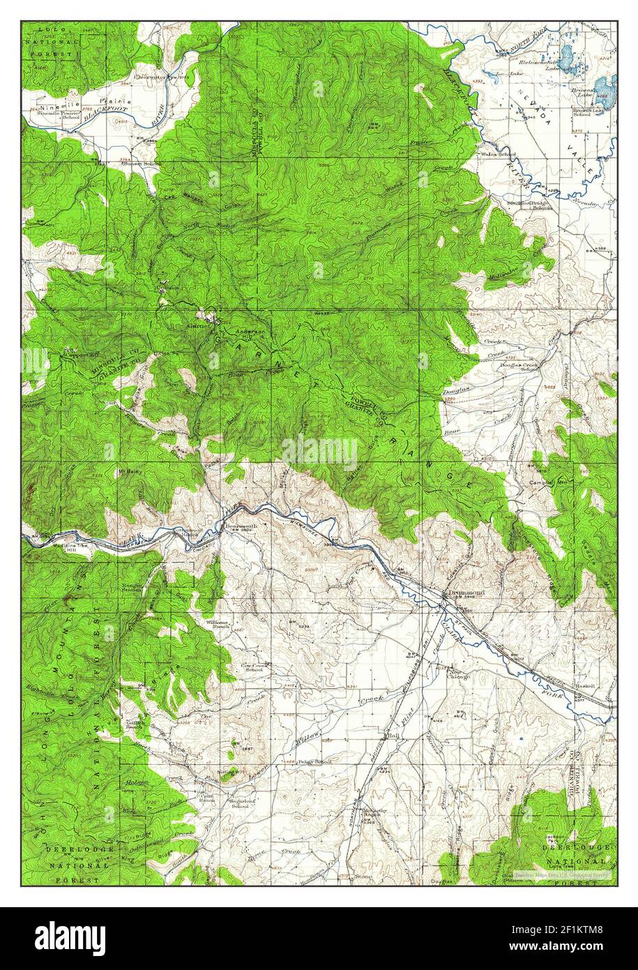 Drummond, Montana, map 1919, 1125000, United States of America by