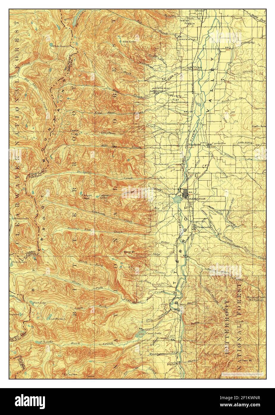 Hamilton, Montana, map 1901, 1:125000, United States of America by 