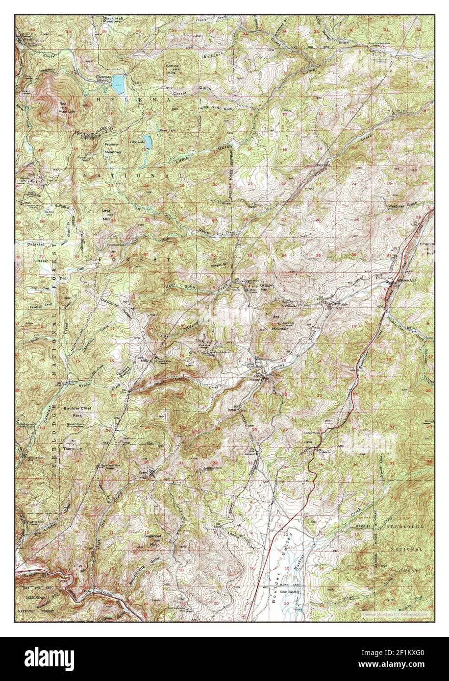 Jefferson City, Montana, map 1950, 162500, United States of America by