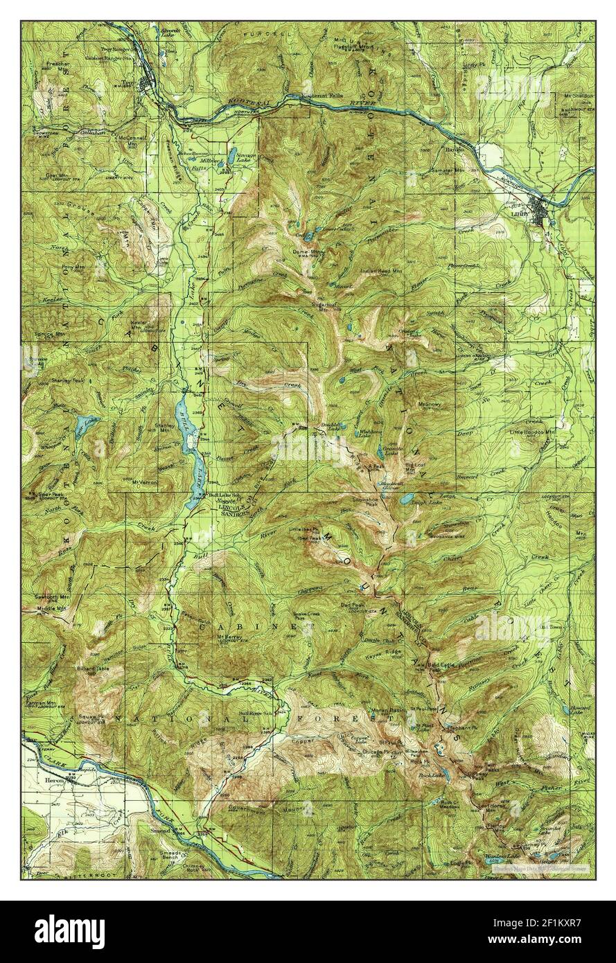 Libby montana map hi-res stock photography and images - Alamy