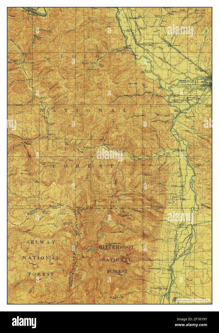 Missoula Montana map 1912 1 125000 - Missoula Montana Map 1912 1125000 United States Of America By Timeless Maps Data Us Geological Survey 2F1KY9Y 