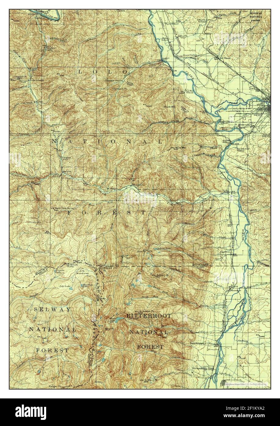 Missoula Montana map 1912 1 125000 - Missoula Montana Map 1912 1125000 United States Of America By Timeless Maps Data Us Geological Survey 2F1KYA2 