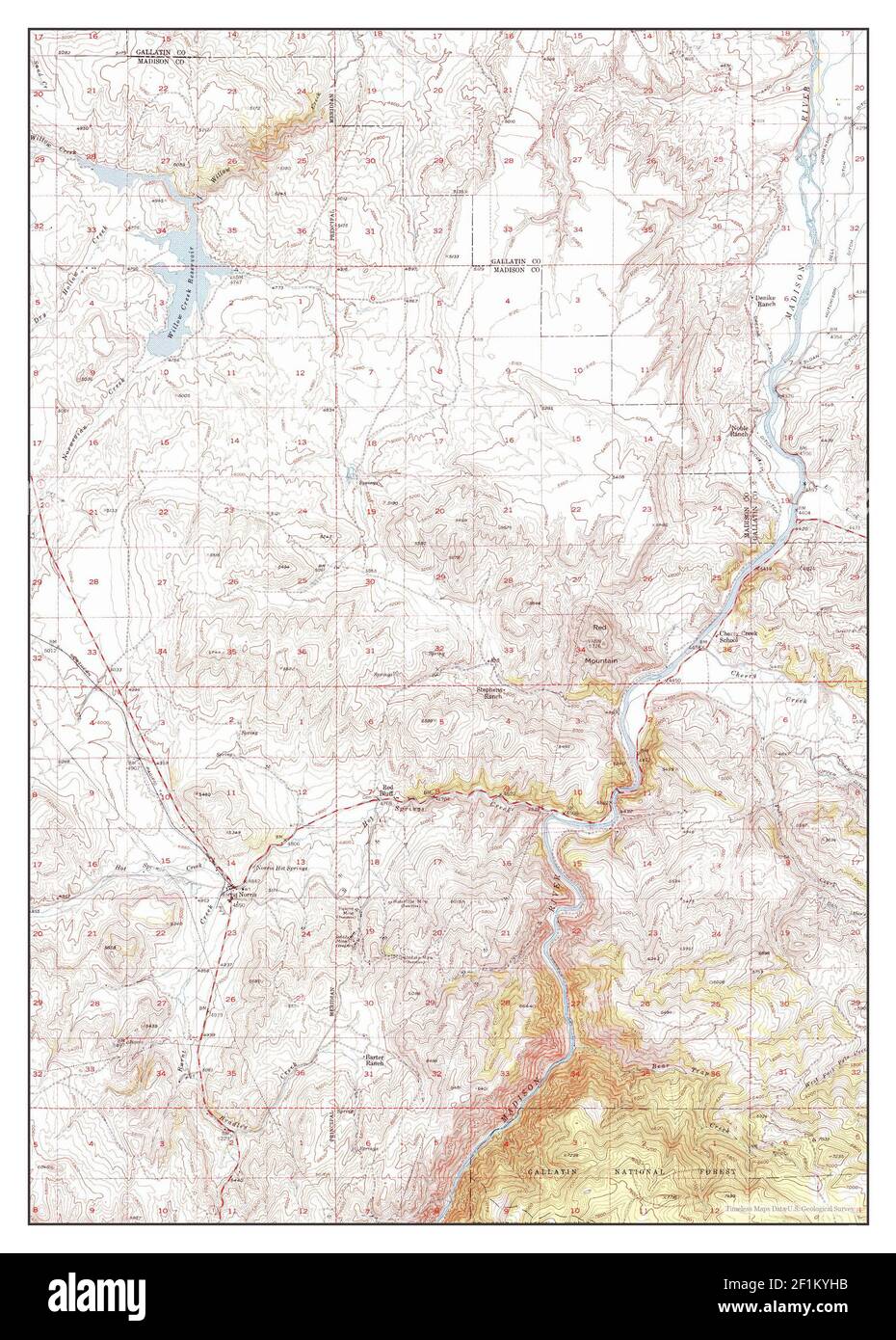 Norris, Montana, map 1949, 1:62500, United States of America by Timeless Maps, data U.S. Geological Survey Stock Photo