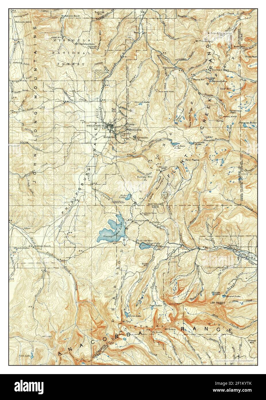 Philipsburg montana map Cut Out Stock Images & Pictures - Alamy