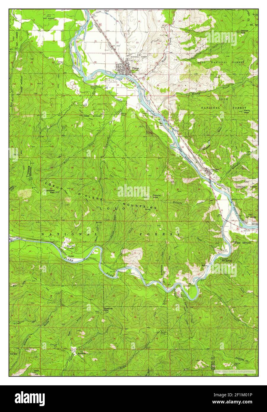 Plains, Montana, map 1959, 162500, United States of America by Timeless Maps, data U.S