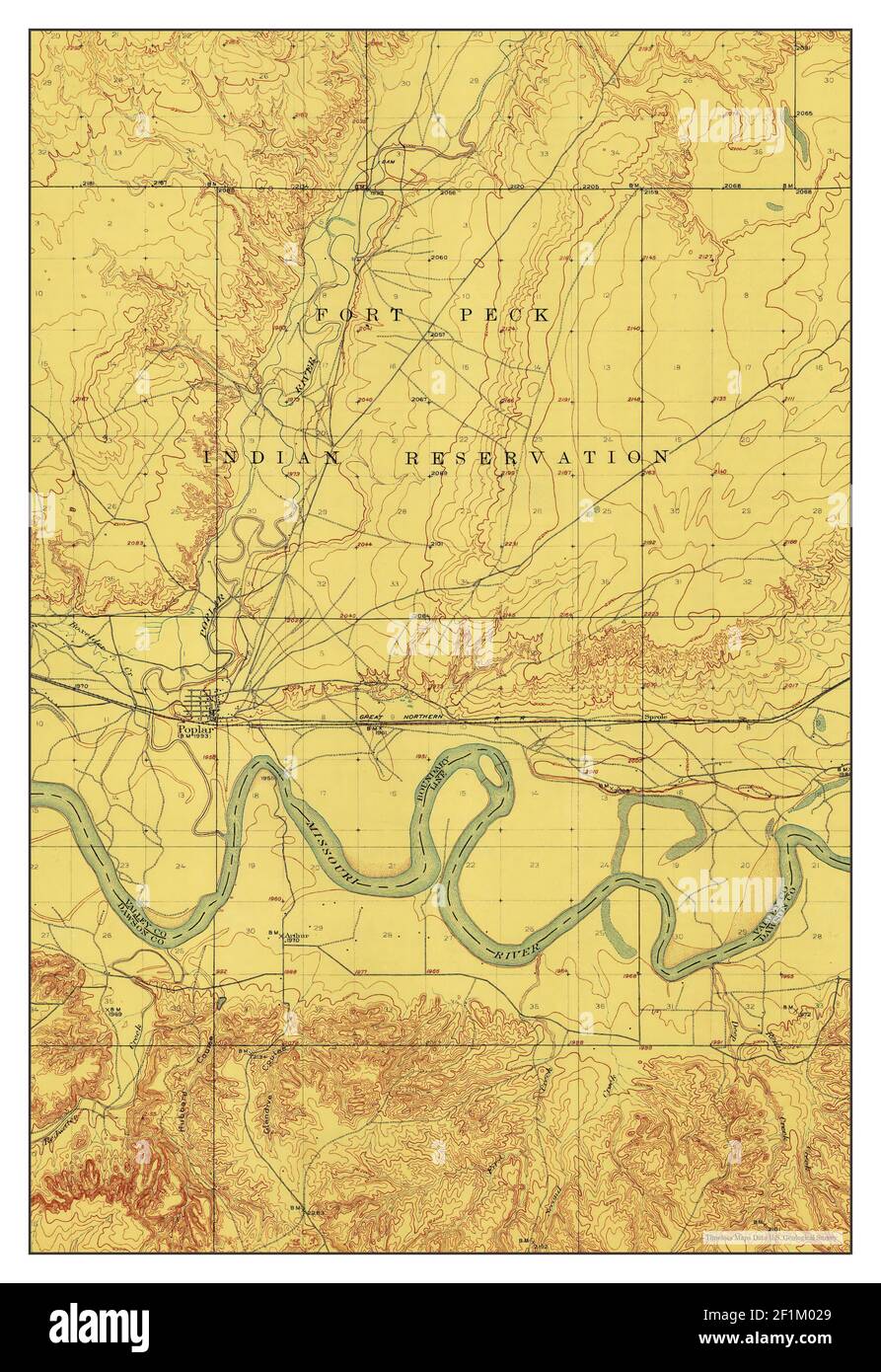 Poplar, Montana, map 1912, 162500, United States of America by Timeless Maps, data U.S