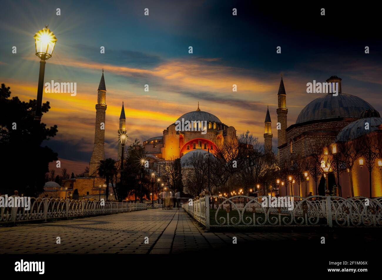 Hagia Sophia (Ayasofya). View from the Sultan Ahmet Park. Istanbul ...
