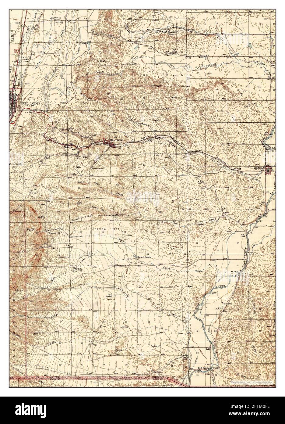 Red Lodge Mt Map Red Lodge, Montana, Map 1944, 1:62500, United States Of America By Timeless  Maps, Data U.s. Geological Survey Stock Photo - Alamy