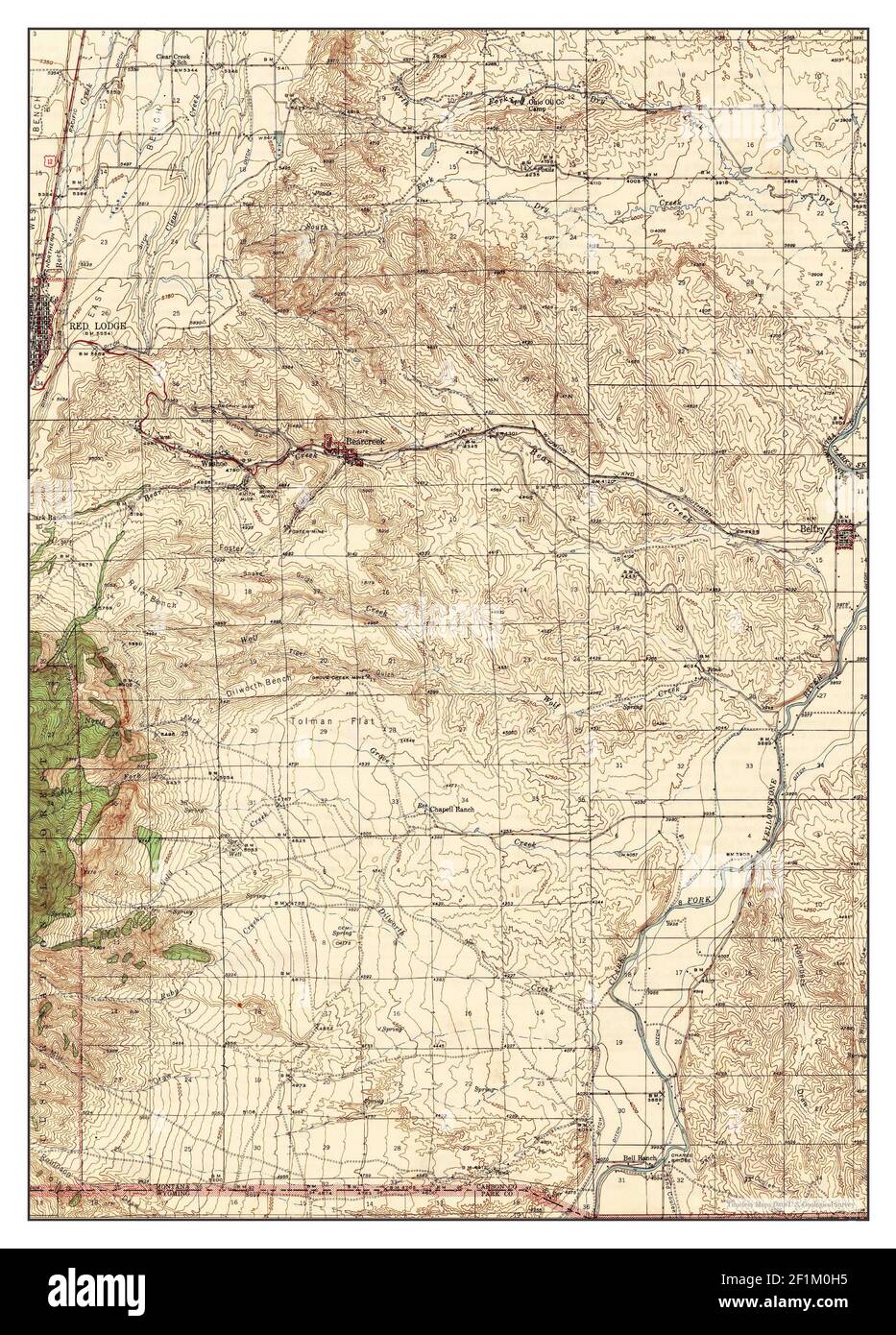 Red Lodge Mt Map Red Lodge Montana Map 1944 1 62500 United States Of America By Timeless Maps Data U S Geological Survey Stock Photo Alamy