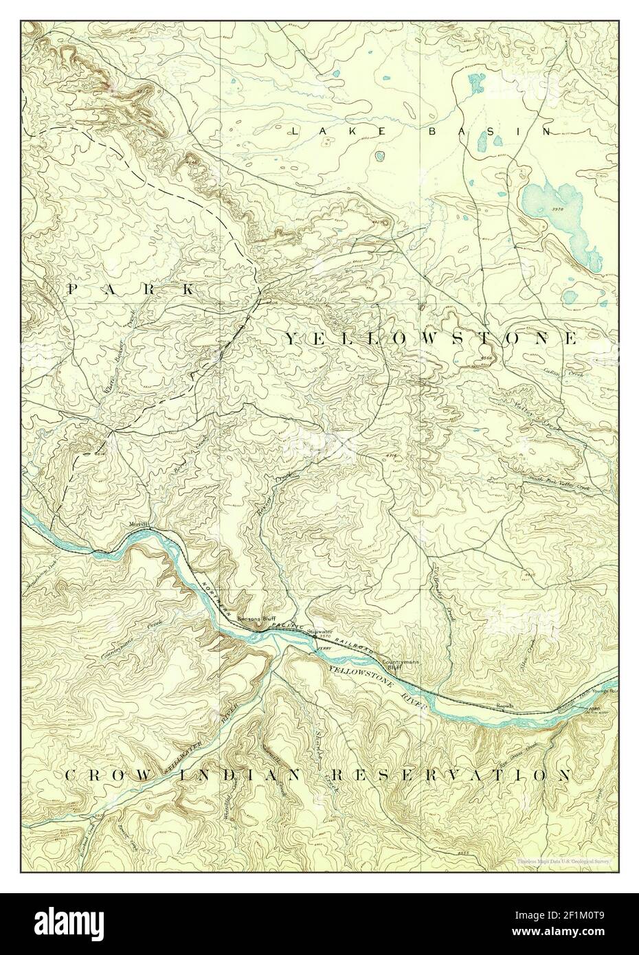 Stillwater, Montana, map 1892, 1:125000, United States of America by Timeless Maps, data U.S 