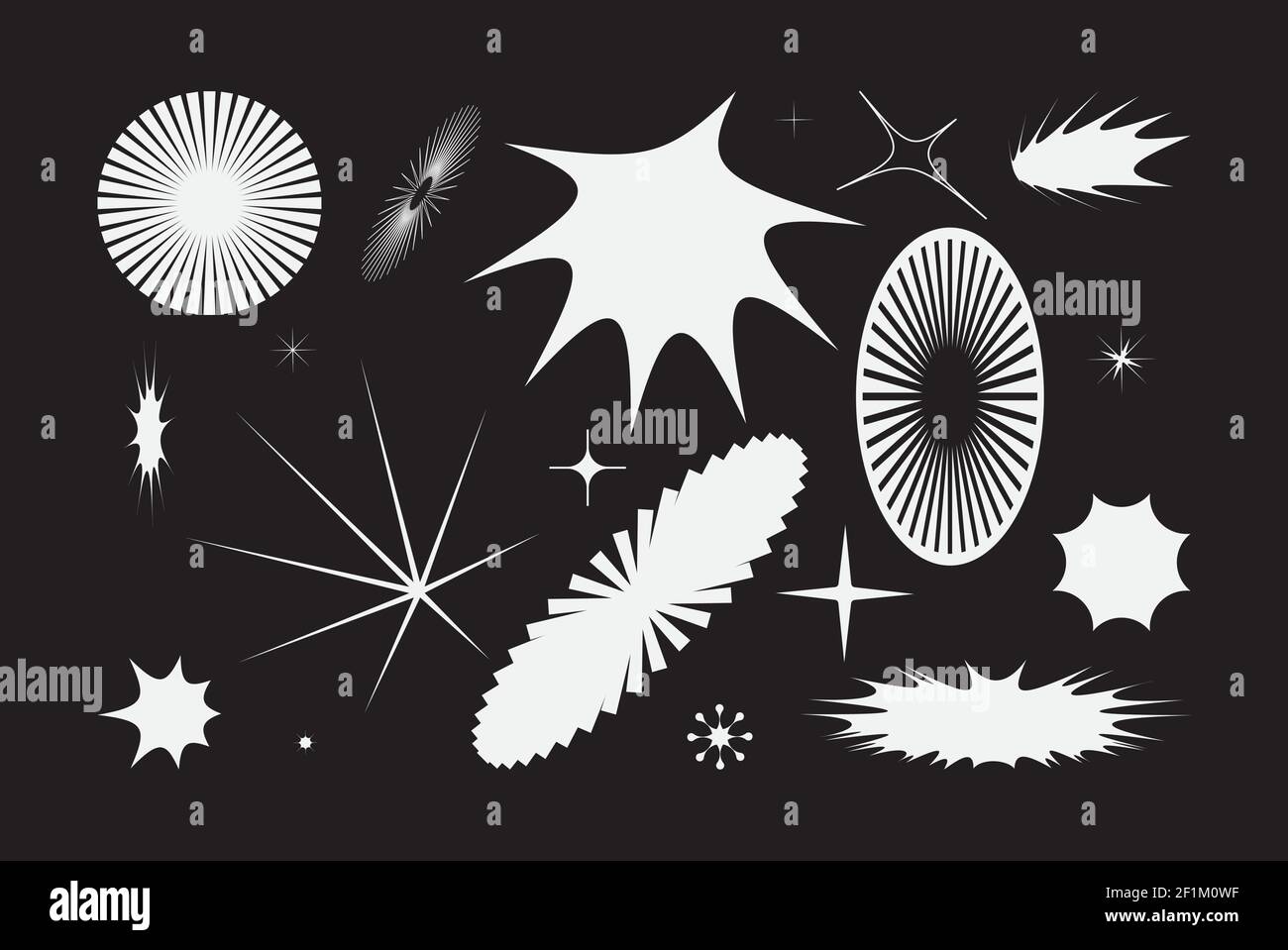Stylised star element vector set. Here are many variations from usual ...