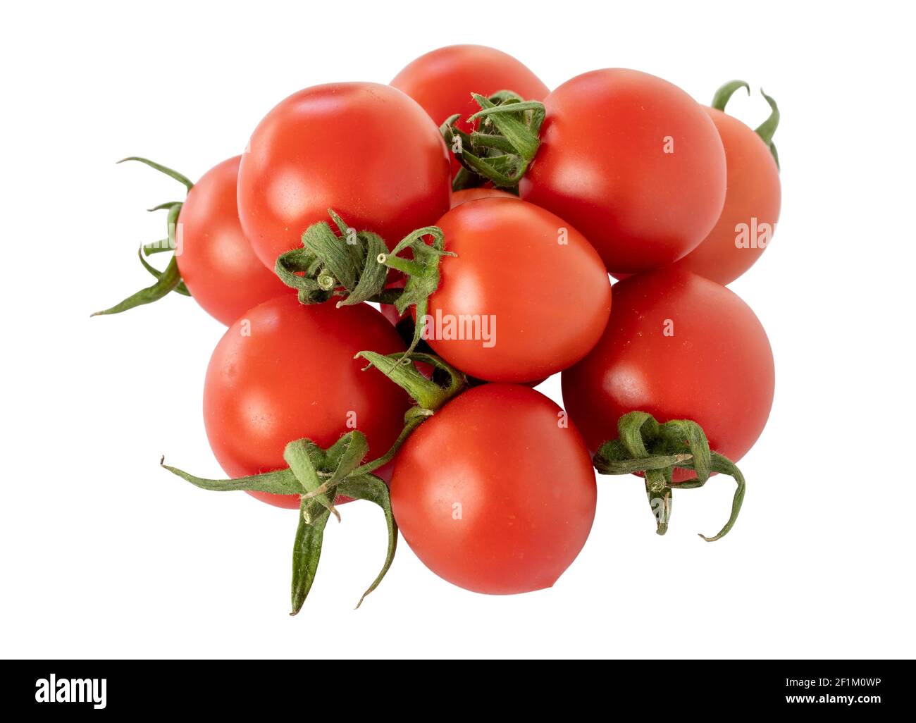 cherry tomatoes isolated on a white background Stock Photo - Alamy
