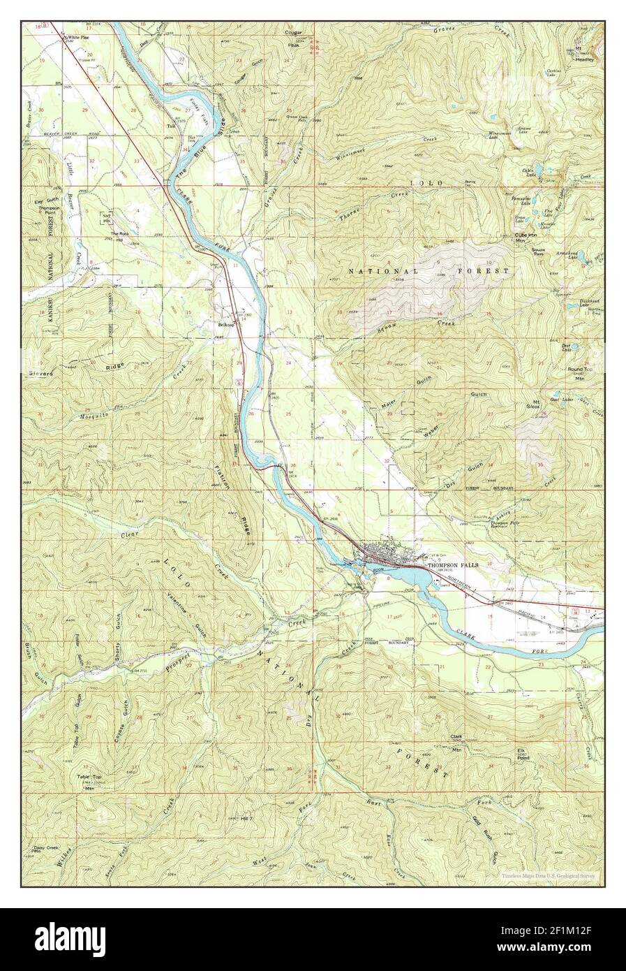 Thompson Falls Mt Map Thompson Falls Montana Map 1957 1 62500 United States Of America By Timeless Maps Data U S Geological Survey Stock Photo Alamy