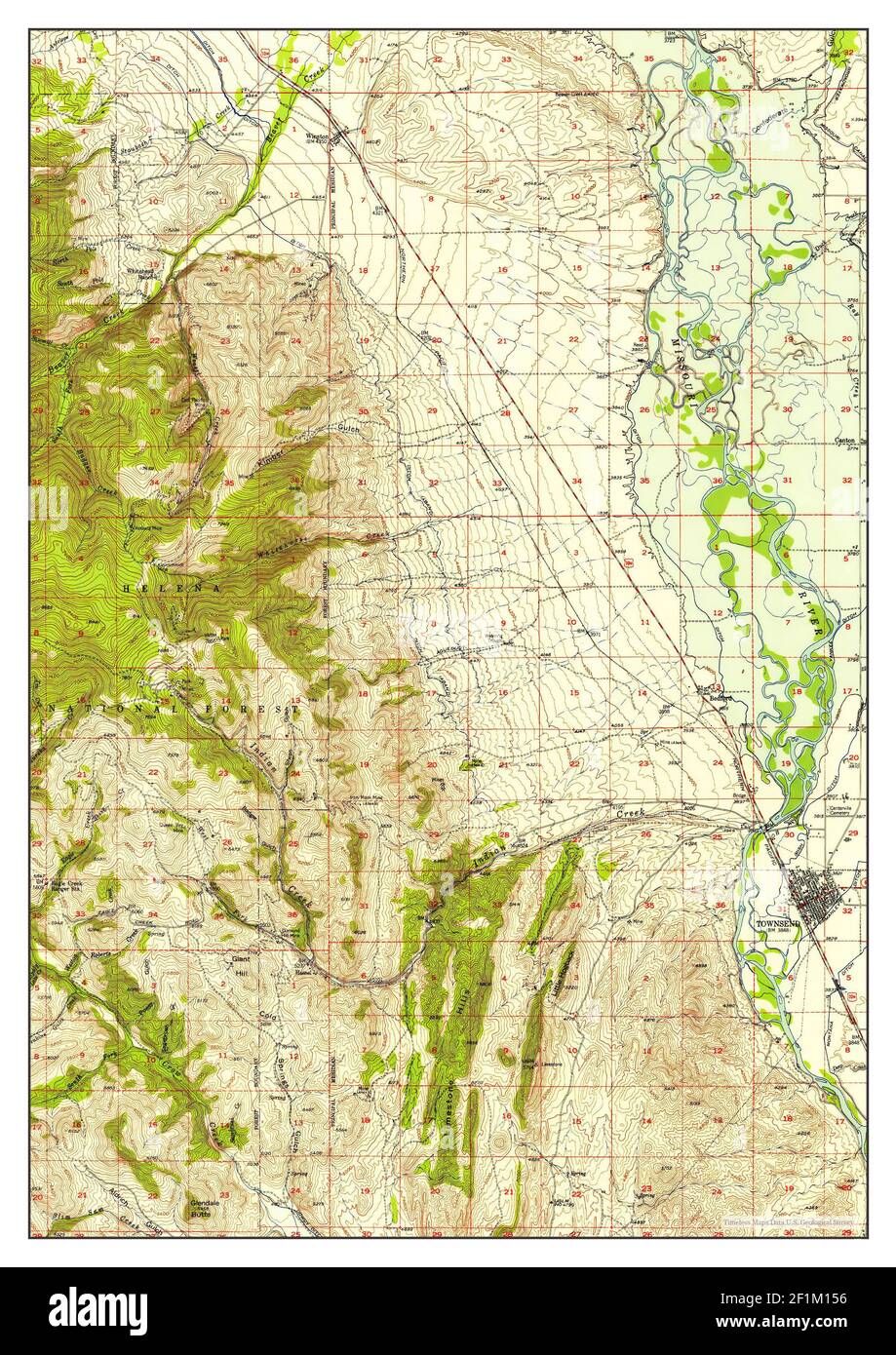 Map of townsend montana Cut Out Stock Images & Pictures Alamy