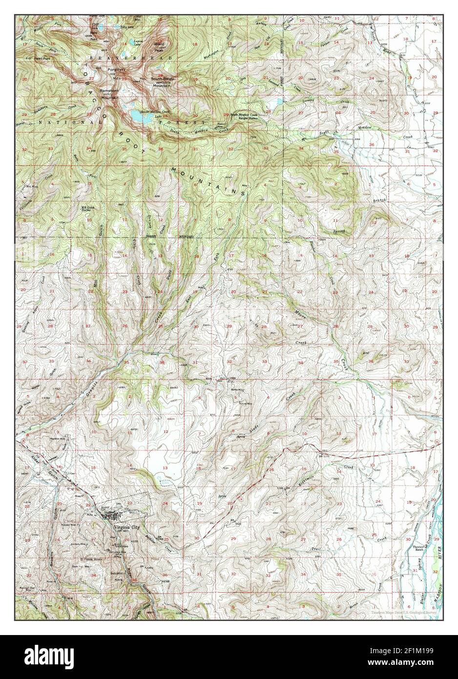 Virginia City Montana Map Virginia City Montana Map 1950 1 62500 United States Of America By Timeless Maps Data U S Geological Survey Stock Photo Alamy
