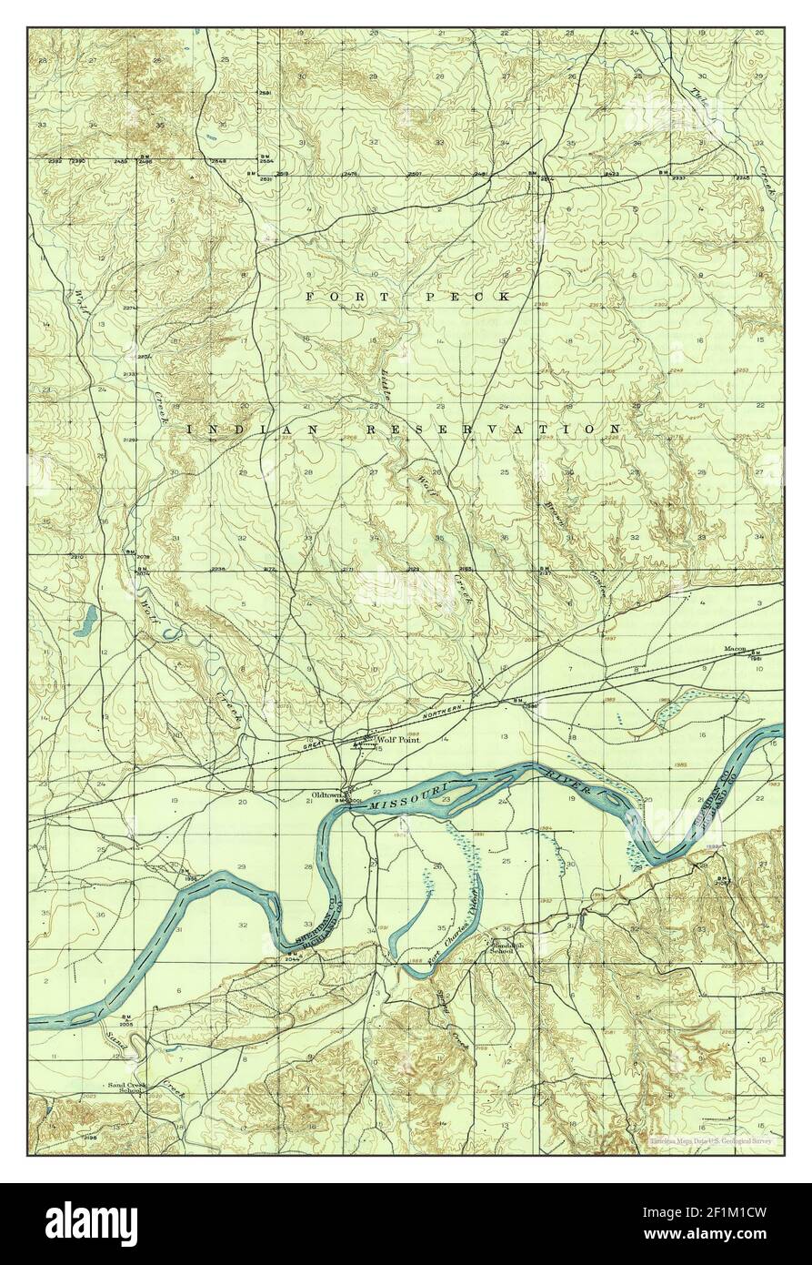 Wolf point montana map Cut Out Stock Images & Pictures Alamy