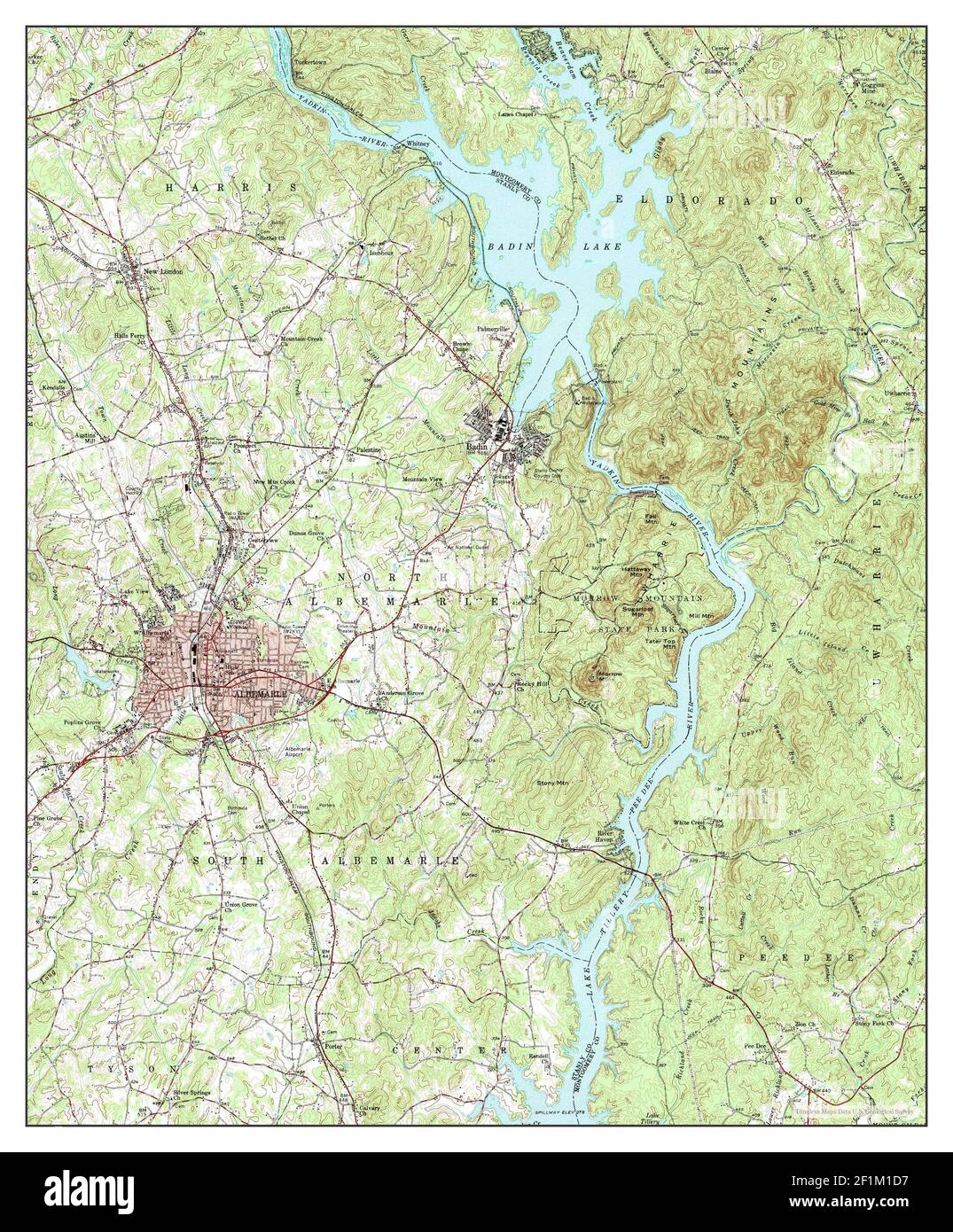 Albemarle, North Carolina, map 1957, 162500, United States of America