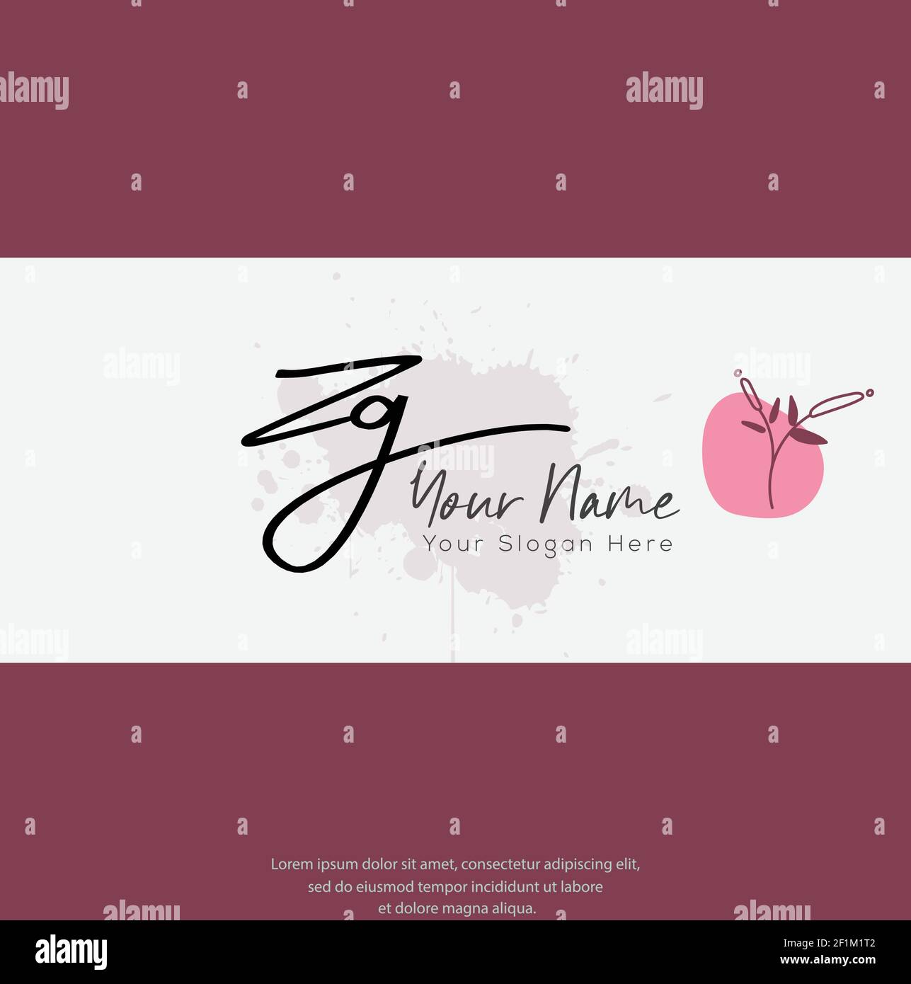 Z G ZG Initial letter handwriting and signature logo. Beauty vector initial logo .Fashion, boutique, floral and botanical Stock Vector