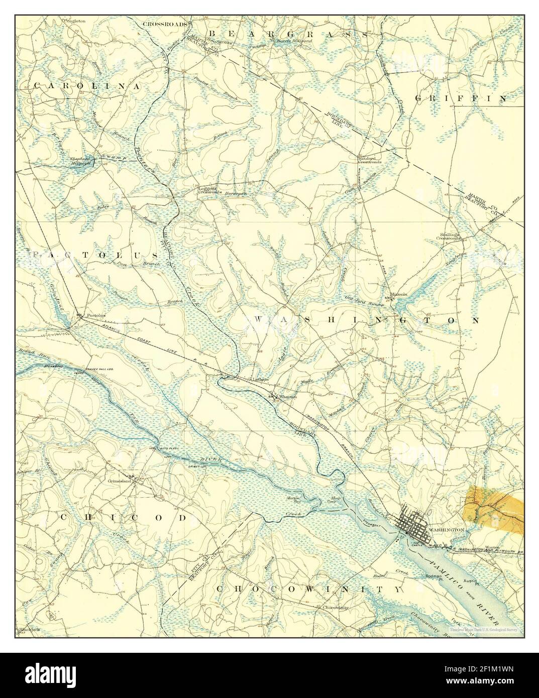 Chocowinity, North Carolina, map 1905, 162500, United States of