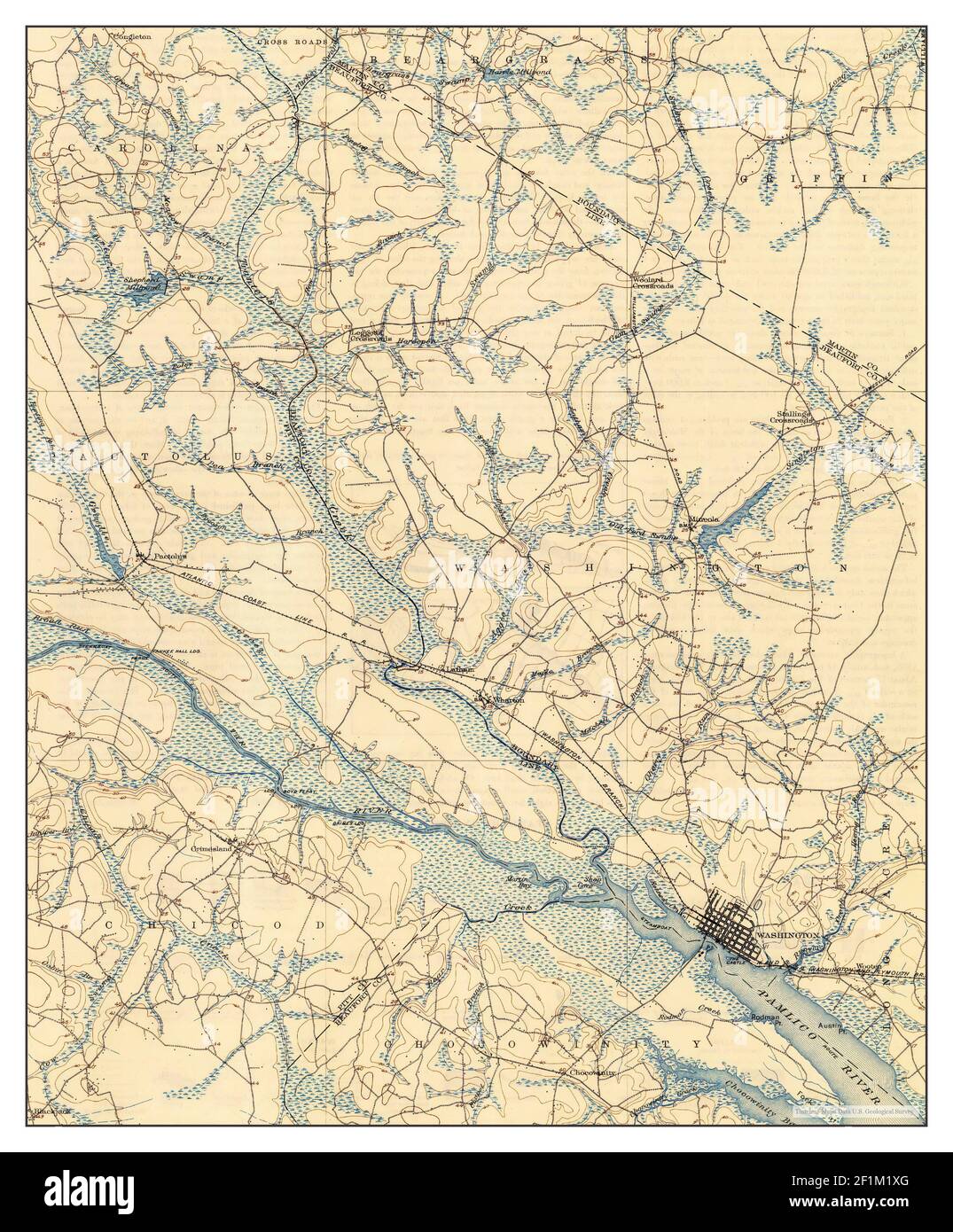 Chocowinity, North Carolina, map 1905, 162500, United States of