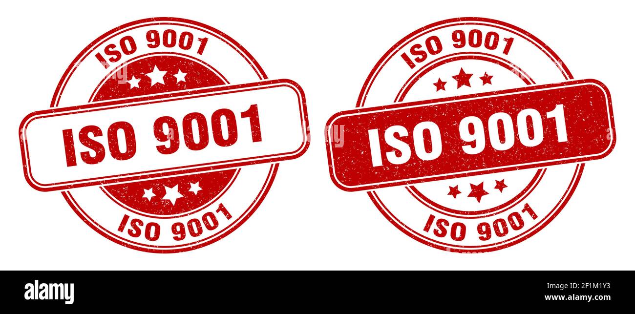 iso 9001 stamp. iso 9001 sign. round grunge label Stock Vector Image ...