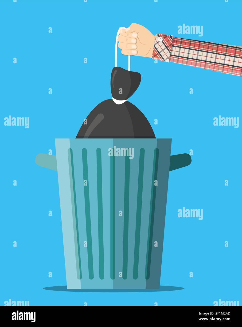 Big blue bin Stock Vector Images Alamy