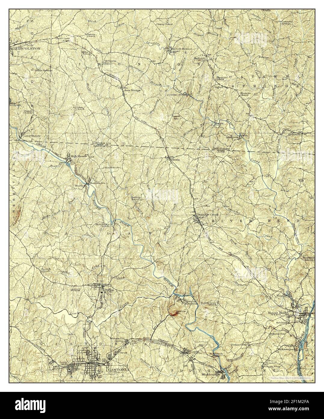 Gastonia, North Carolina, map 1916, 162500, United States of America