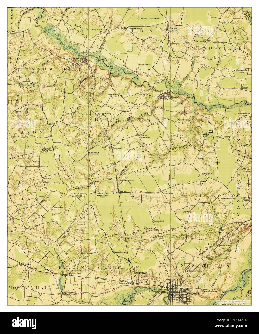 Map Of Kinston Nc Kinston, North Carolina, Map 1916, 1:62500, United States Of America By  Timeless Maps, Data U.s. Geological Survey Stock Photo - Alamy