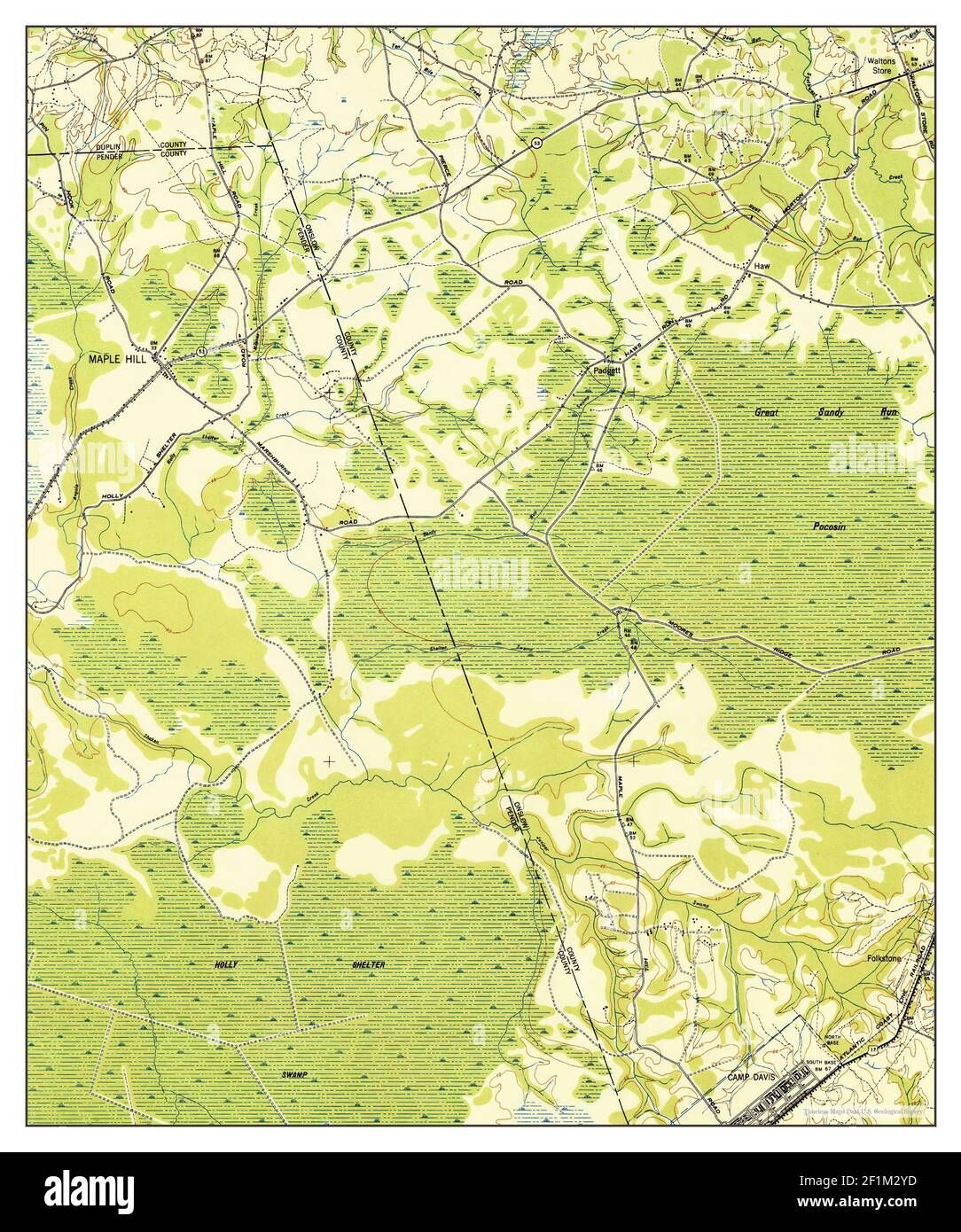 Maple Hill, North Carolina, map 1948, 1:62500, United States of America ...