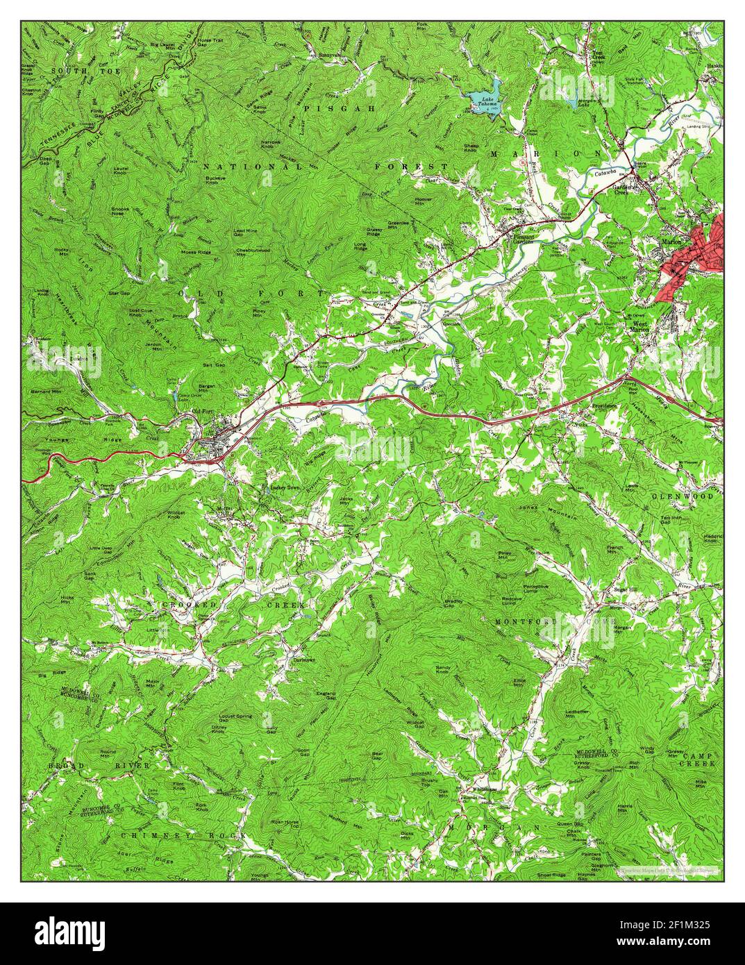Marion, North Carolina, map 1962, 162500, United States of America by