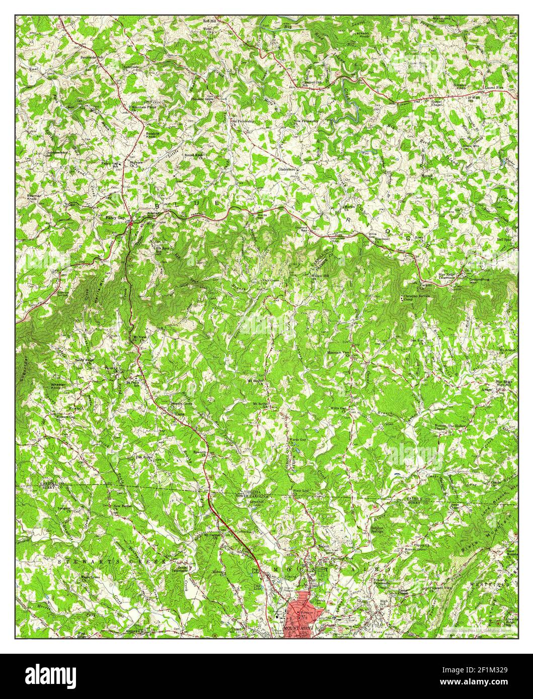 Mount Airy, North Carolina, map 1957, 162500, United States of America