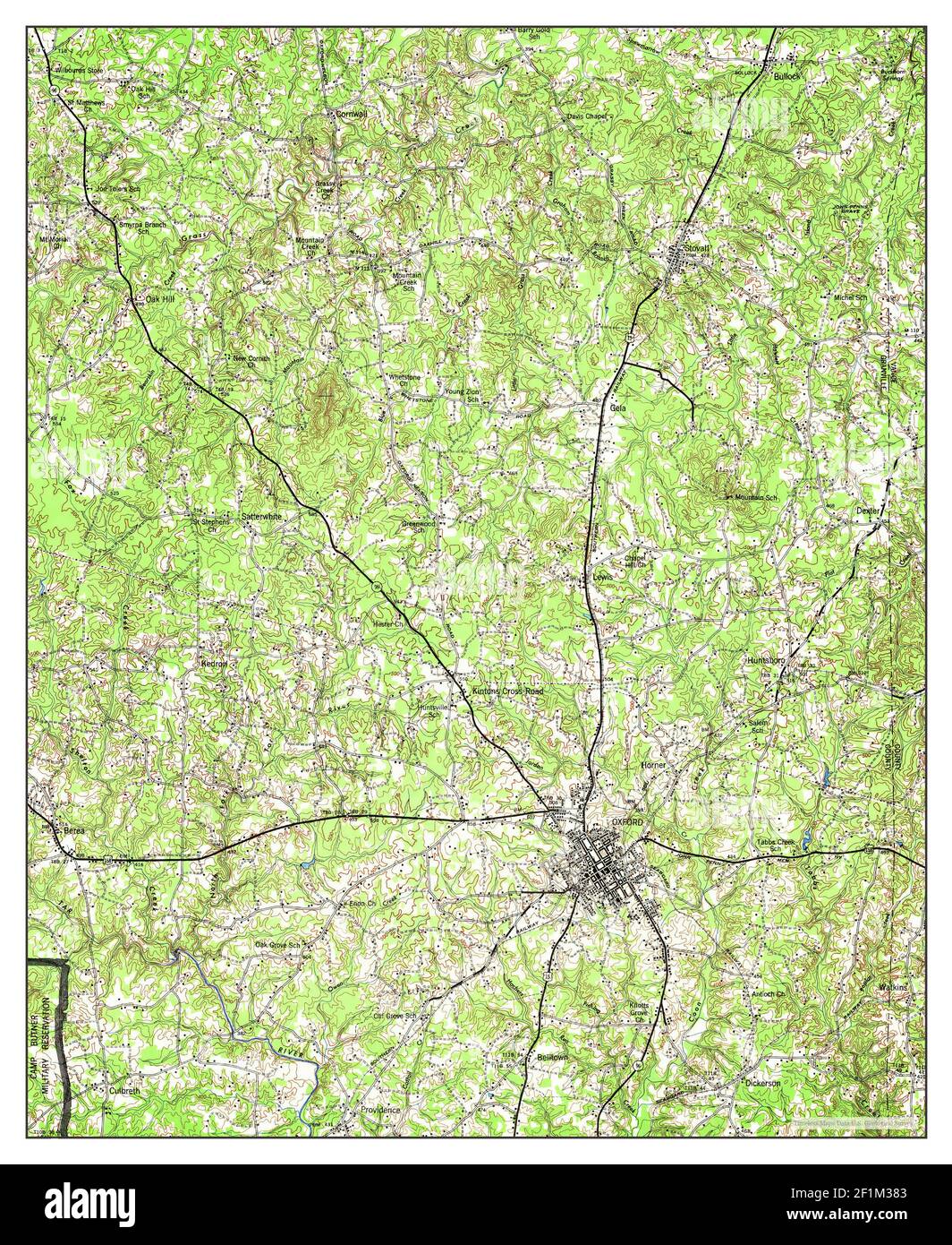 Oxford, North Carolina, map 1966, 162500, United States of America by