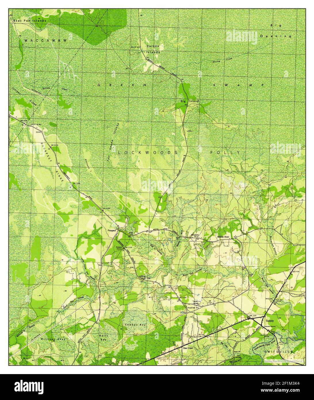 Supply, North Carolina, map 1944, 131680, United States of America by