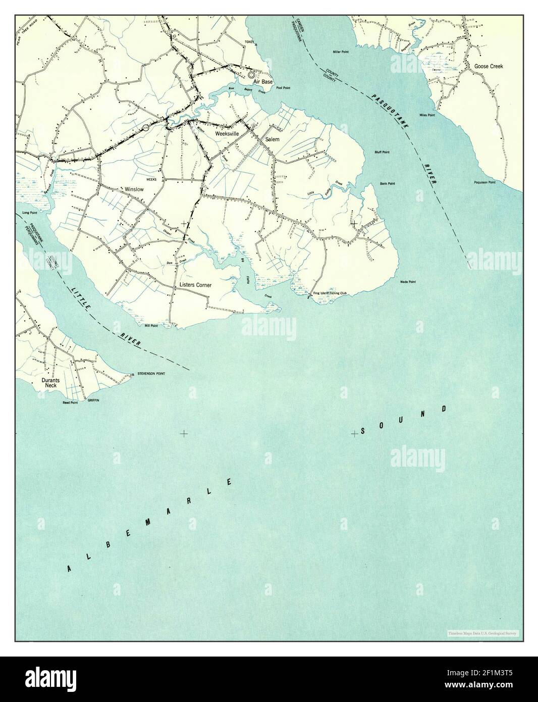 Wade Point, North Carolina, map 1948, 1:62500, United States of America by Timeless Maps, data U.S. Geological Survey Stock Photo