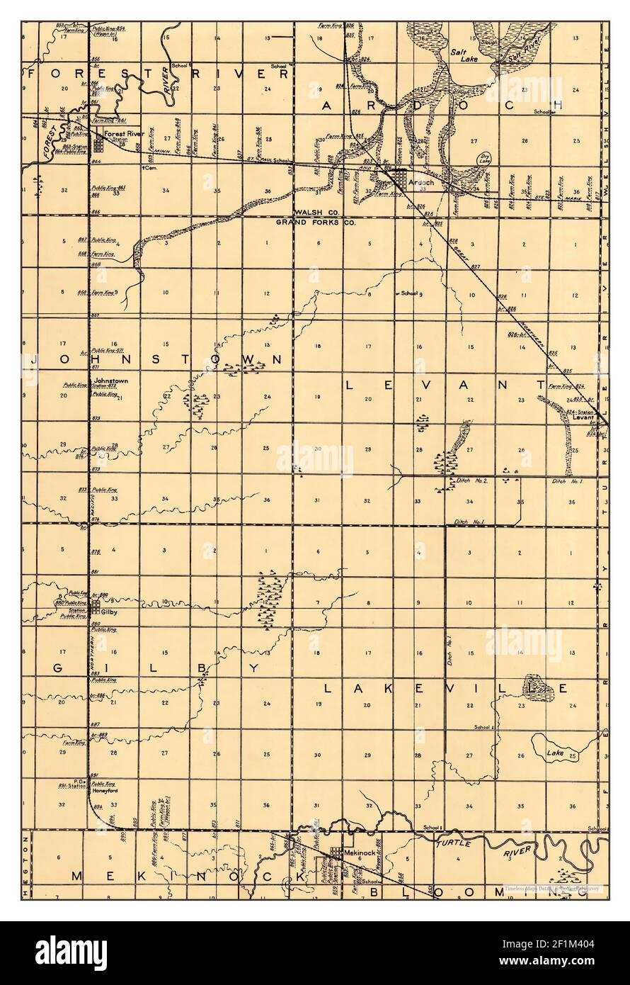 Ardoch north dakota map Cut Out Stock Images & Pictures Alamy