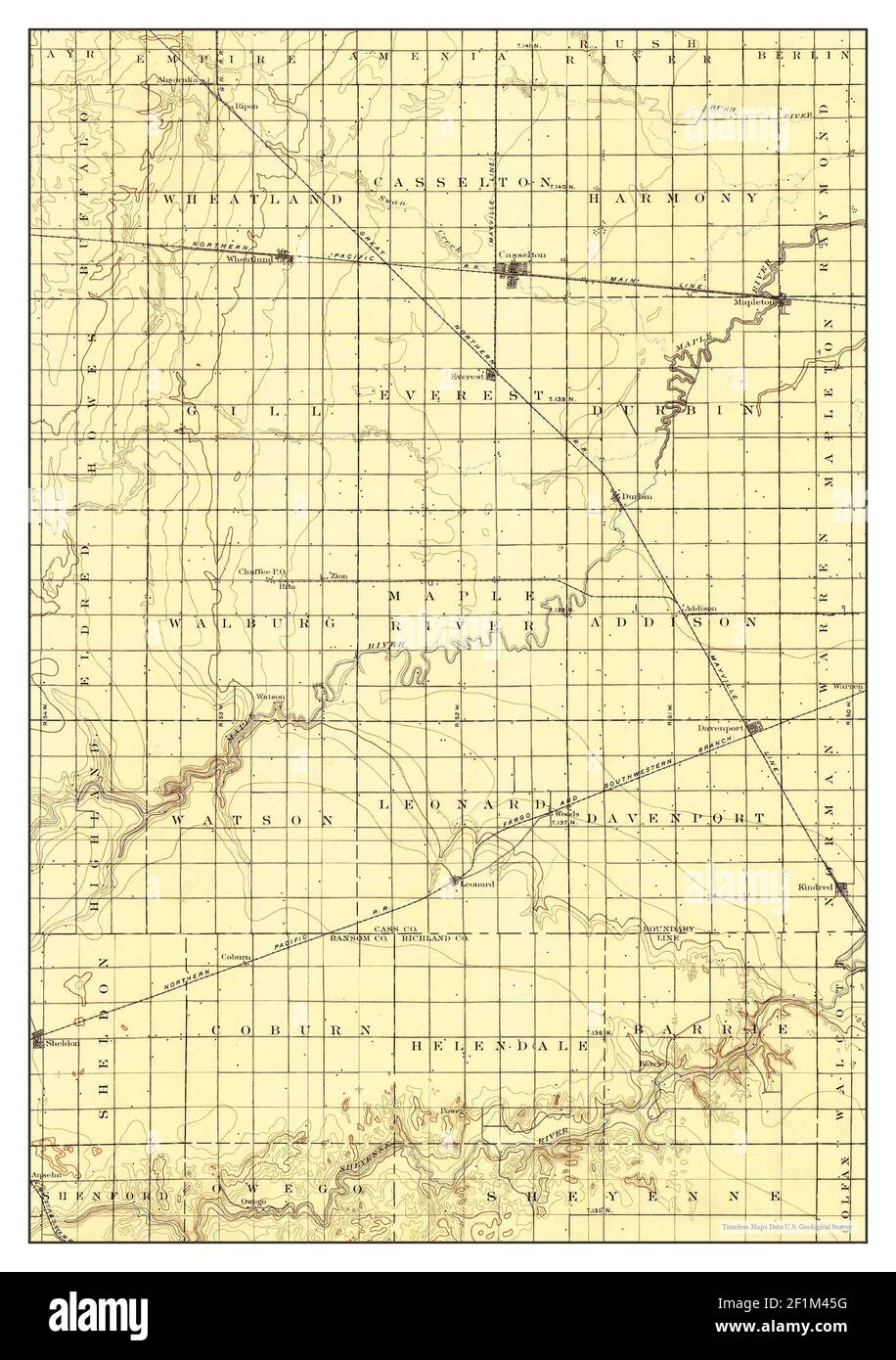 Map of casselton north dakota Cut Out Stock Images & Pictures Alamy