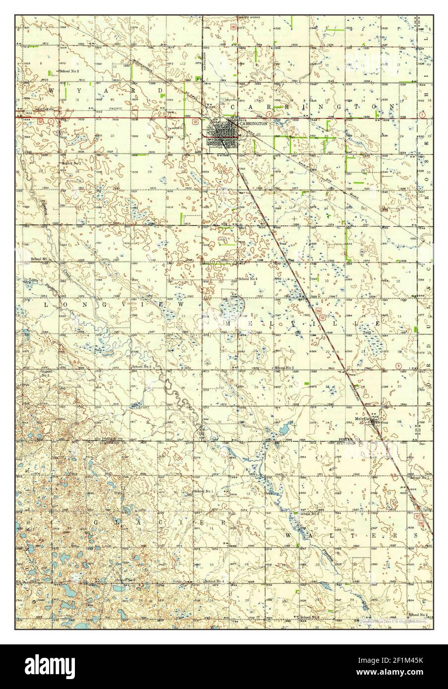 Carrington north dakota map Cut Out Stock Images & Pictures Alamy
