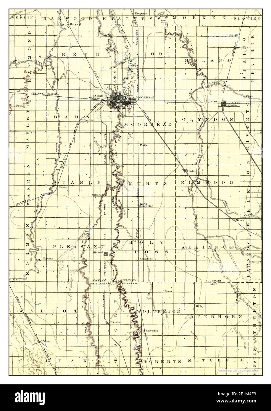 Fargo, North Dakota, map 1897, 1125000, United States of America by