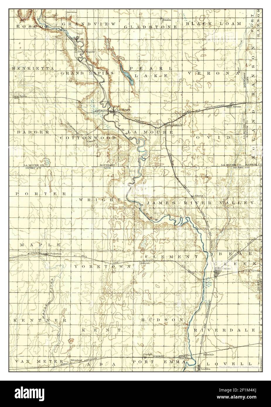 La Moure, North Dakota, map 1918, 1125000, United States of America by